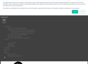How escuelamanagement.eu looks like on a tablet such as an iPad.