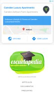 How escuelapedia.com looks like on a mobile device such as an iPhone.