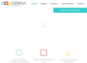 How esdima.com looks like on a tablet such as an iPad.