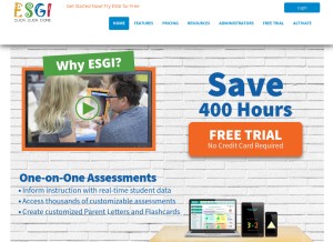 How esgisoftware.com looks like on a tablet such as an iPad.