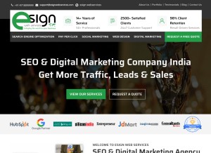 How esignwebservices.com looks like on a tablet such as an iPad.