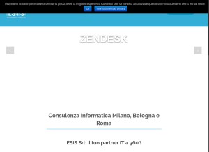 How esis-italia.com looks like on a tablet such as an iPad.