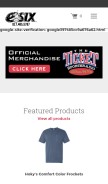How esixsportswear.com looks like on a mobile device such as an iPhone.