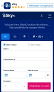 How esky.fr looks like on a mobile device such as an iPhone.