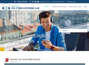 How esl-lab.com looks like on a tablet such as an iPad.