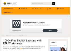 How eslbuzz.com looks like on a tablet such as an iPad.