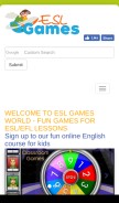 How eslgamesworld.com looks like on a mobile device such as an iPhone.
