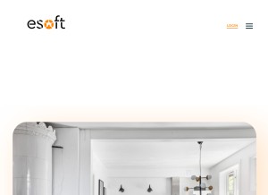 How esoft.com looks like on a tablet such as an iPad.