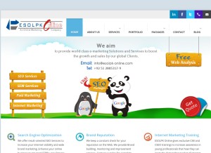 How esolpk-online.com looks like on a tablet such as an iPad.