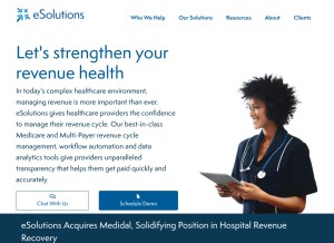 How esolutionsinc.com looks like on a tablet such as an iPad.