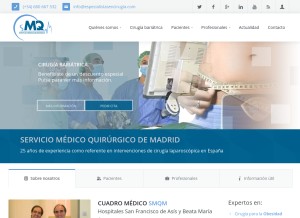 How especialistasencirugia.com looks like on a tablet such as an iPad.