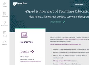 How esped.com looks like on a tablet such as an iPad.