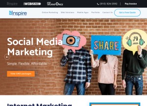 How espinspire.com looks like on a tablet such as an iPad.