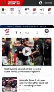 How espn.com looks like on a mobile device such as an iPhone.