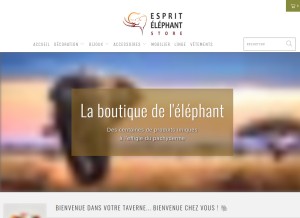 How esprit-elephant.com looks like on a tablet such as an iPad.