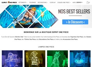 How esprit-onepiece.com looks like on a tablet such as an iPad.