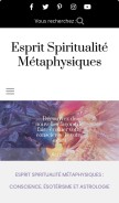 How espritsciencemetaphysiques.com looks like on a mobile device such as an iPhone.