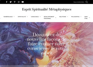 How espritsciencemetaphysiques.com looks like on a tablet such as an iPad.