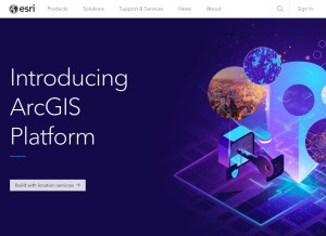 How esri.com looks like on a tablet such as an iPad.