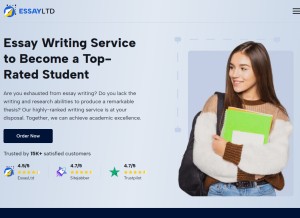 How essayltd.com looks like on a tablet such as an iPad.