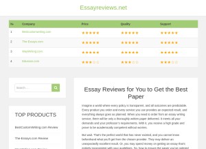How essayreviews.net looks like on a tablet such as an iPad.