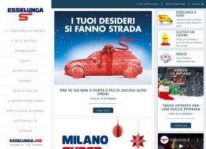 How esselunga.it looks like on a tablet such as an iPad.