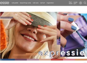 How essie.com looks like on a tablet such as an iPad.