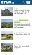 How estav.cz looks like on a mobile device such as an iPhone.