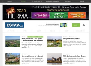 How estav.cz looks like on a tablet such as an iPad.