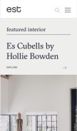 How estliving.com looks like on a mobile device such as an iPhone.