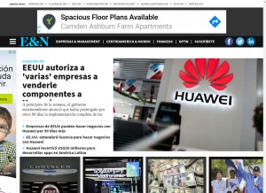 How estrategiaynegocios.net looks like on a tablet such as an iPad.