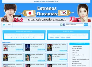 How estrenosdoramas.net looks like on a tablet such as an iPad.
