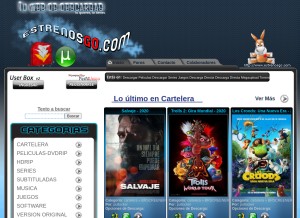 How estrenosgo.vip looks like on a tablet such as an iPad.