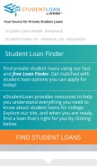 How estudentloan.com looks like on a mobile device such as an iPhone.