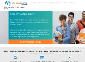How estudentloan.com looks like on a tablet such as an iPad.