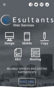 How esultants.com looks like on a mobile device such as an iPhone.