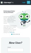 How esurveyspro.com looks like on a mobile device such as an iPhone.