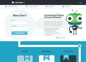 How esurveyspro.com looks like on a tablet such as an iPad.