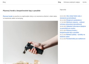 How etani.sk looks like on a tablet such as an iPad.