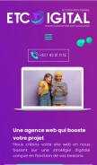 How etcdigital.fr looks like on a mobile device such as an iPhone.