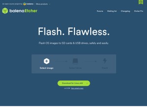 How etcher.io looks like on a tablet such as an iPad.