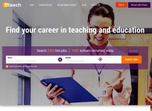 How eteach.com looks like on a tablet such as an iPad.