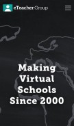 How eteachergroup.com looks like on a mobile device such as an iPhone.