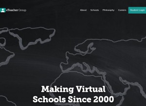How eteachergroup.com looks like on a tablet such as an iPad.