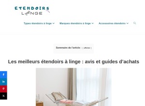 How etendoirs-linge.com looks like on a tablet such as an iPad.