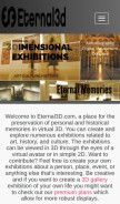 How eternal3d.com looks like on a mobile device such as an iPhone.