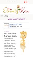 How eternityrose.ca looks like on a mobile device such as an iPhone.