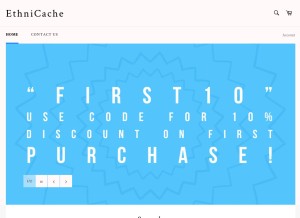 How ethnicache.com looks like on a tablet such as an iPad.