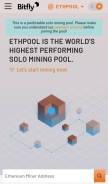 How ethpool.org looks like on a mobile device such as an iPhone.