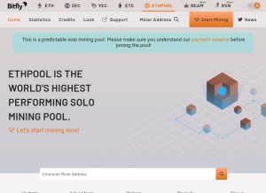 How ethpool.org looks like on a tablet such as an iPad.